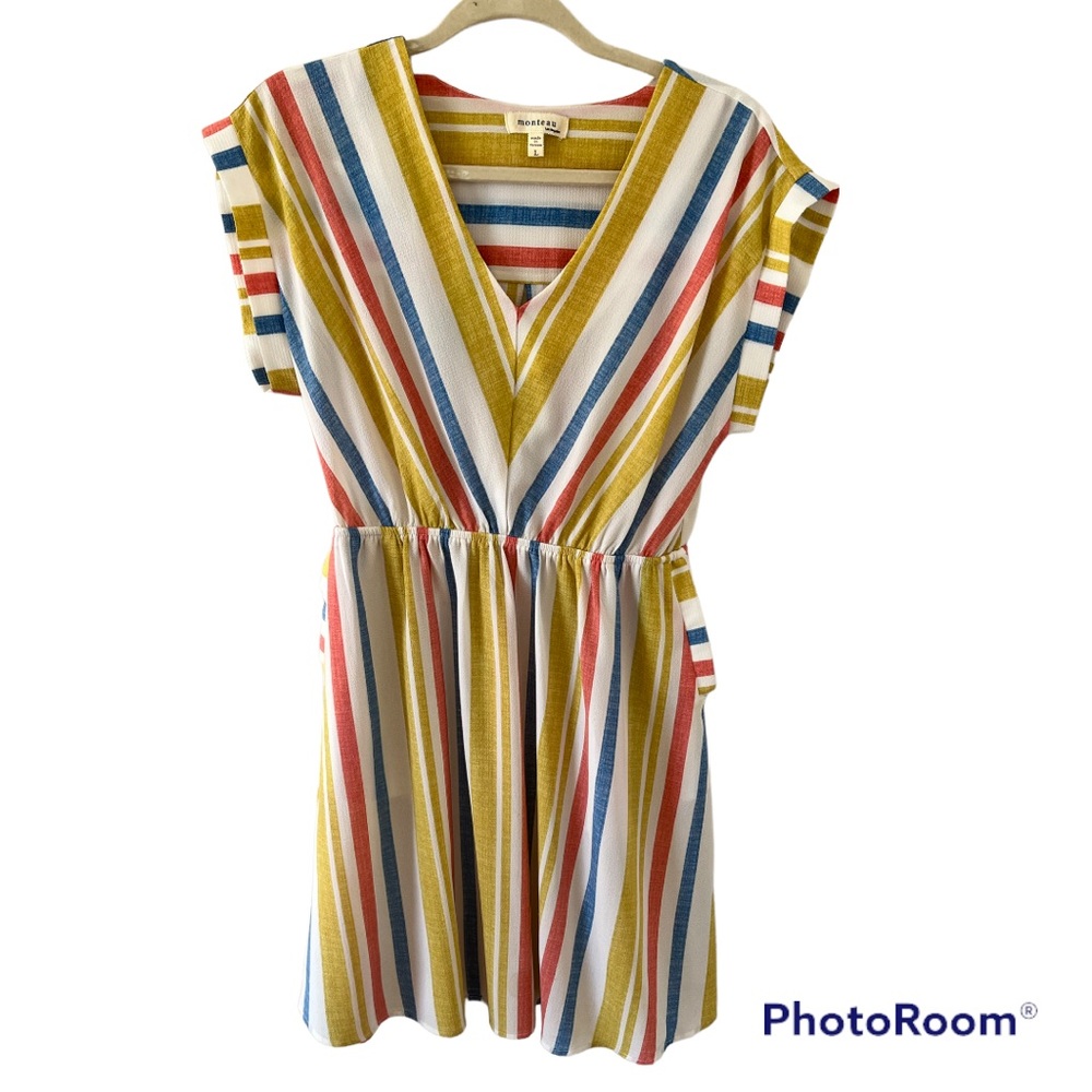 Striped Colorful Dress w/ Pockets